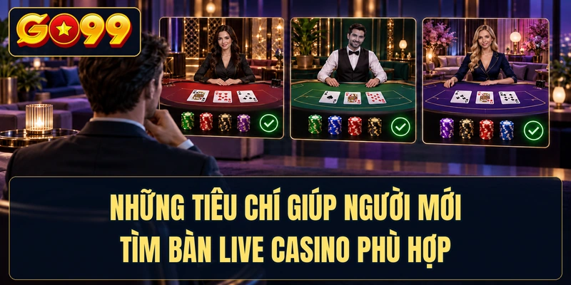 Những tiêu chí giúp người mới tìm bàn live casino phù hợp